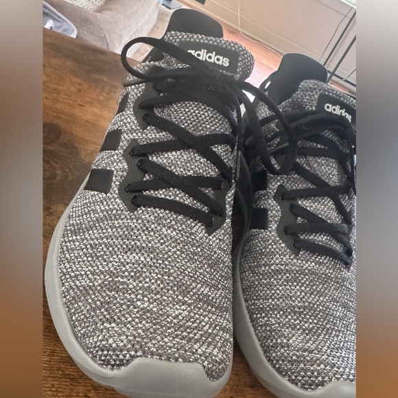 Adidas Men's Black and Gray Knit Sneakers - Picture 3 of 6